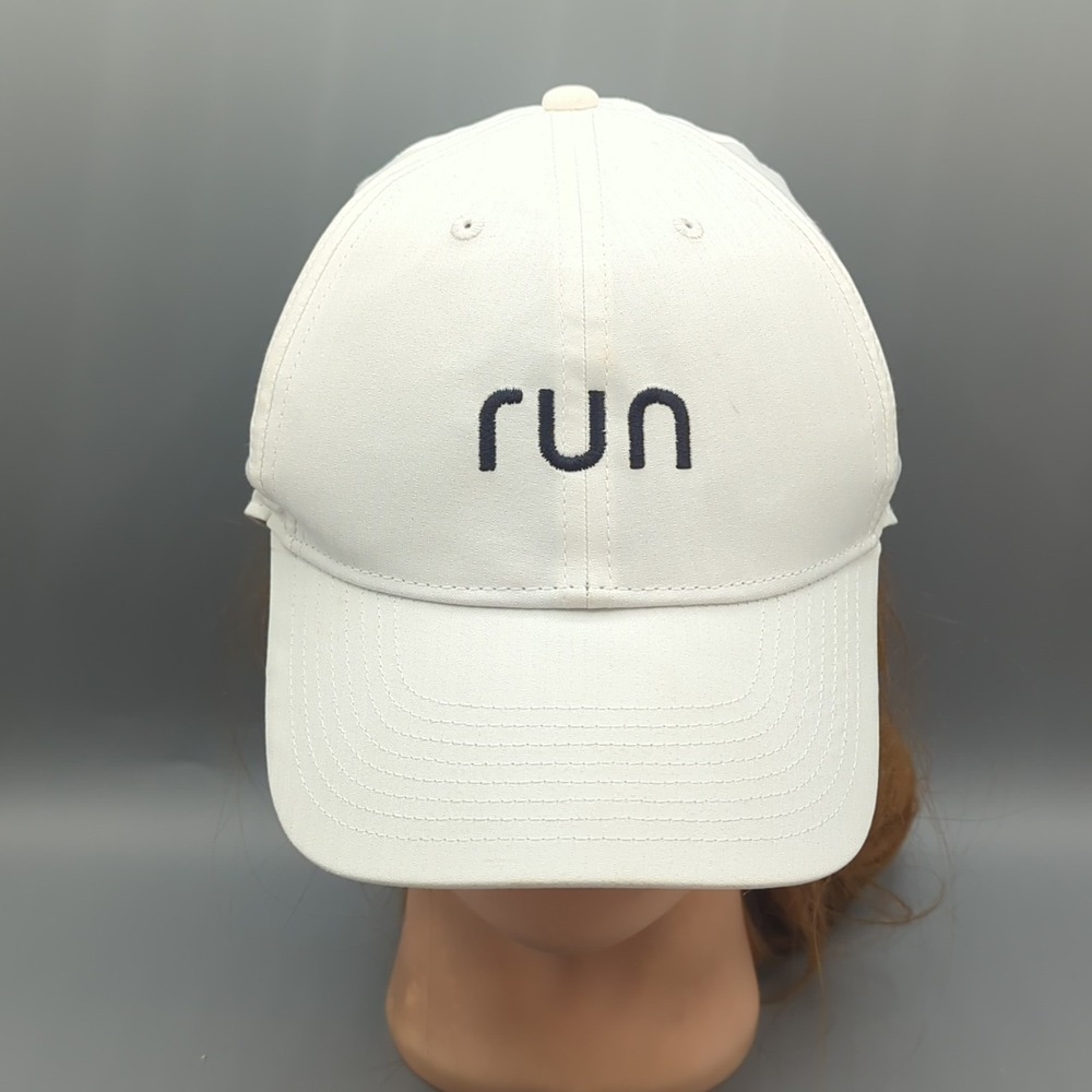 Nike Legacy91 Dri-Fit RUN Hat Cap White Adjustable Strapback Running Jogging